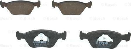 BOSCH 0 986 424 200 - Kit de plaquettes de frein, frein à disque cwaw.fr