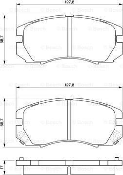 BOSCH 0 986 424 211 - Kit de plaquettes de frein, frein à disque cwaw.fr