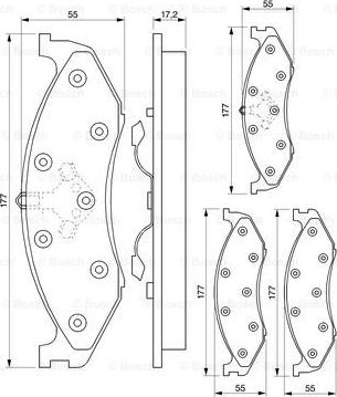 BOSCH 0 986 424 284 - Kit de plaquettes de frein, frein à disque cwaw.fr