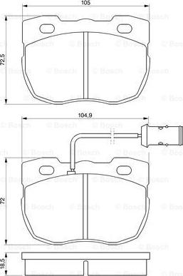 BOSCH 0 986 424 287 - Kit de plaquettes de frein, frein à disque cwaw.fr