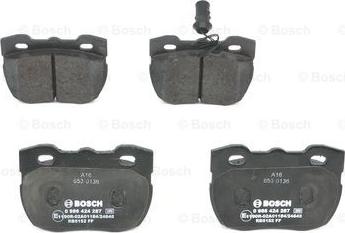 BOSCH 0 986 424 287 - Kit de plaquettes de frein, frein à disque cwaw.fr