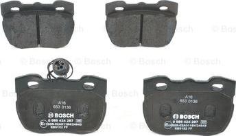 BOSCH 0 986 424 287 - Kit de plaquettes de frein, frein à disque cwaw.fr