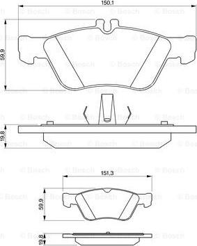 BOSCH 0 986 424 234 - Kit de plaquettes de frein, frein à disque cwaw.fr