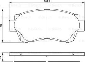 BOSCH 0 986 424 232 - Kit de plaquettes de frein, frein à disque cwaw.fr