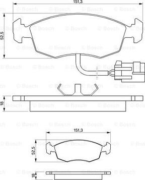 BOSCH 0 986 424 237 - Kit de plaquettes de frein, frein à disque cwaw.fr