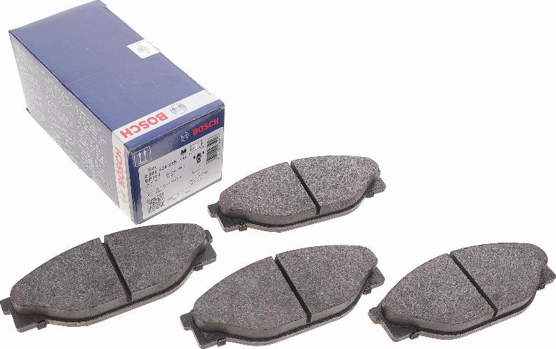 BOSCH 0 986 424 225 - Kit de plaquettes de frein, frein à disque cwaw.fr