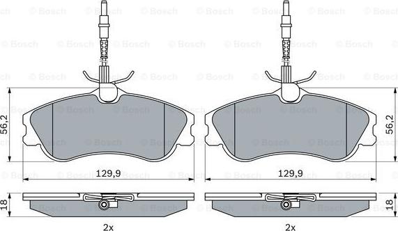 BOSCH 0 986 424 223 - Kit de plaquettes de frein, frein à disque cwaw.fr