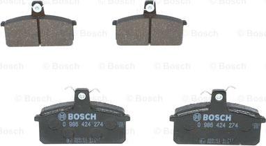 BOSCH 0 986 424 274 - Kit de plaquettes de frein, frein à disque cwaw.fr