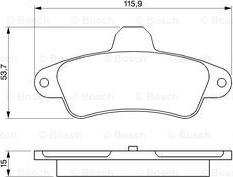 BOSCH 0 986 424 277 - Kit de plaquettes de frein, frein à disque cwaw.fr