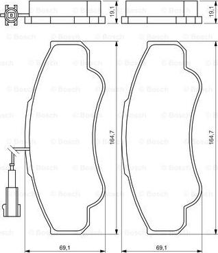 BOSCH 0 986 424 769 - Kit de plaquettes de frein, frein à disque cwaw.fr