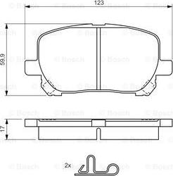 BOSCH 0 986 424 761 - Kit de plaquettes de frein, frein à disque cwaw.fr