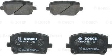 BOSCH 0 986 424 761 - Kit de plaquettes de frein, frein à disque cwaw.fr