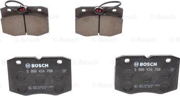 BOSCH 0 986 424 768 - Kit de plaquettes de frein, frein à disque cwaw.fr