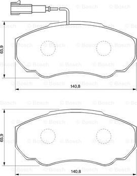 BOSCH 0 986 424 703 - Kit de plaquettes de frein, frein à disque cwaw.fr