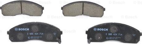 BOSCH 0 986 424 714 - Kit de plaquettes de frein, frein à disque cwaw.fr