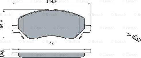 BOSCH 0 986 424 716 - Kit de plaquettes de frein, frein à disque cwaw.fr