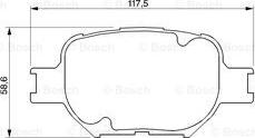 BOSCH 0 986 424 712 - Kit de plaquettes de frein, frein à disque cwaw.fr