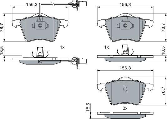 BOSCH 0 986 424 780 - Kit de plaquettes de frein, frein à disque cwaw.fr