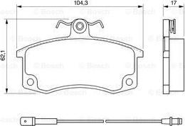 BOSCH 0 986 424 783 - Kit de plaquettes de frein, frein à disque cwaw.fr