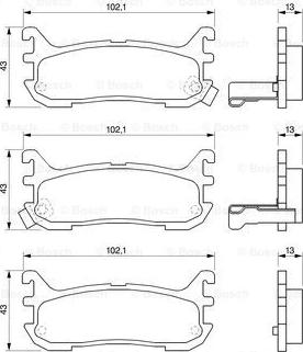 BOSCH 0 986 424 782 - Kit de plaquettes de frein, frein à disque cwaw.fr