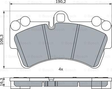 BOSCH 0 986 424 739 - Kit de plaquettes de frein, frein à disque cwaw.fr