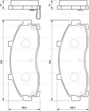 BOSCH 0 986 424 726 - Kit de plaquettes de frein, frein à disque cwaw.fr