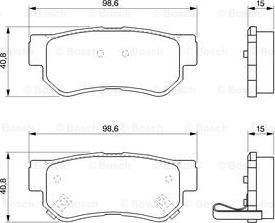 BOSCH 0 986 424 728 - Kit de plaquettes de frein, frein à disque cwaw.fr