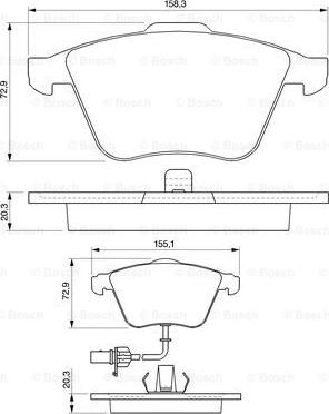 BOSCH 0 986 424 779 - Kit de plaquettes de frein, frein à disque cwaw.fr