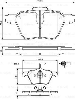 BOSCH 0 986 424 777 - Kit de plaquettes de frein, frein à disque cwaw.fr