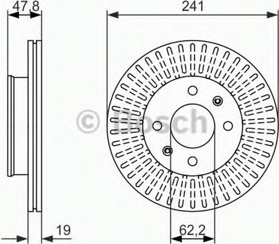 BOSCH 0 986 479 962 - Disque de frein cwaw.fr