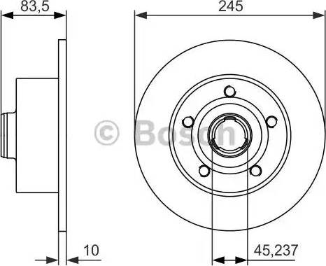 BOSCH 0 986 479 906 - Disque de frein cwaw.fr