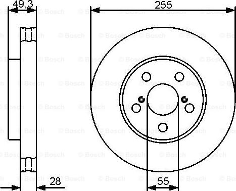 BOSCH 0 986 479 490 - Disque de frein cwaw.fr