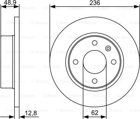 BOSCH 0 986 479 491 - Disque de frein cwaw.fr