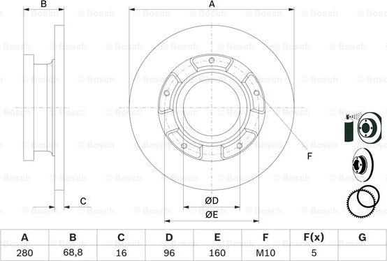 BOSCH 0 986 479 401 - Disque de frein cwaw.fr