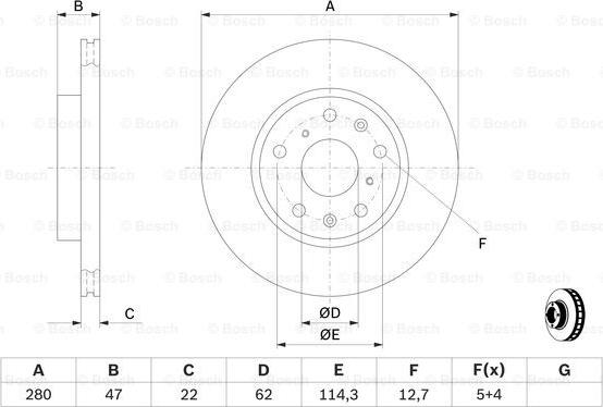 BOSCH 0 986 479 403 - Disque de frein cwaw.fr