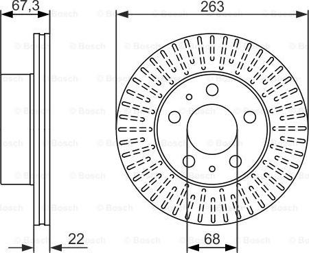 BOSCH 0 986 479 480 - Disque de frein cwaw.fr