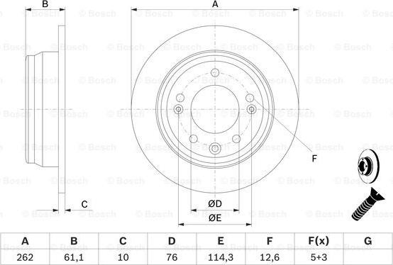 BOSCH 0 986 479 508 - Disque de frein cwaw.fr