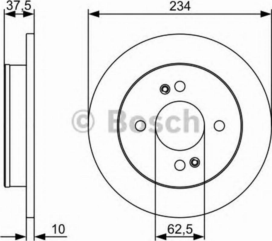 BOSCH 0986479507 - Disque de frein cwaw.fr