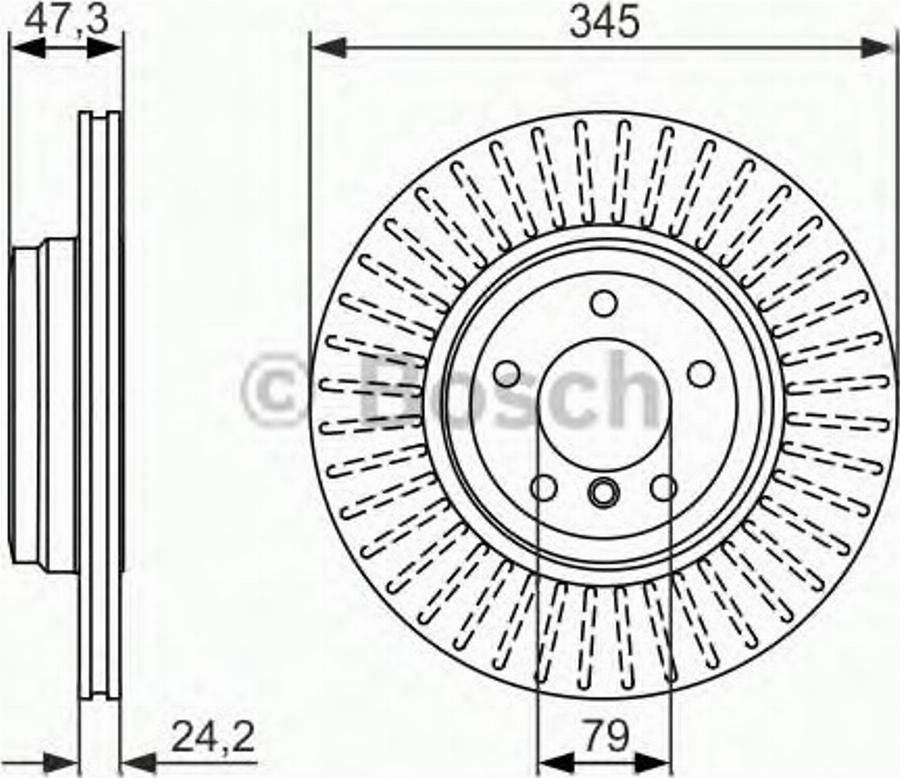 BOSCH 0986479585 - Disque de frein cwaw.fr