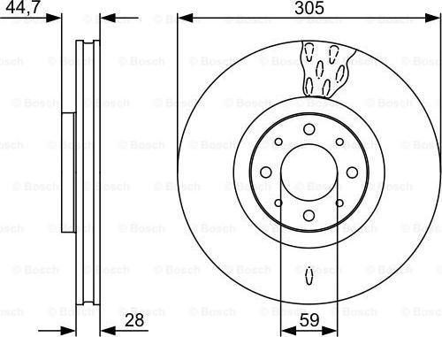 BOSCH 0 986 479 530 - Disque de frein cwaw.fr