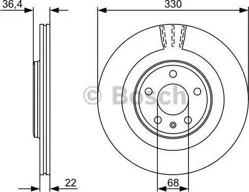 BOSCH 0 986 479 522 - Disque de frein cwaw.fr