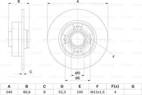 BOSCH 0 986 479 007 - Disque de frein cwaw.fr