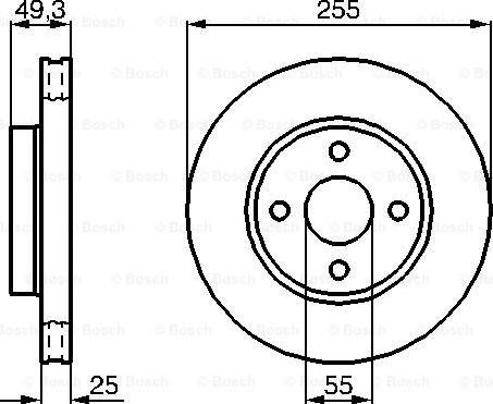 BOSCH 0 986 479 084 - Disque de frein cwaw.fr