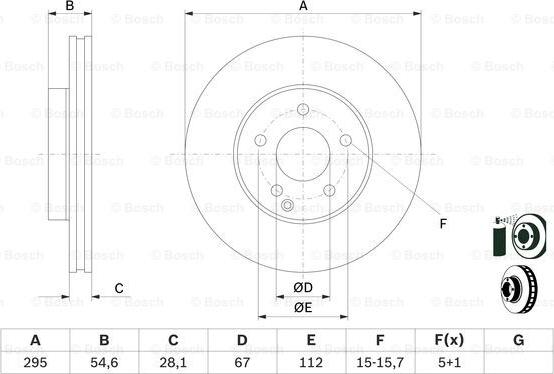 BOSCH 0 986 479 039 - Disque de frein cwaw.fr