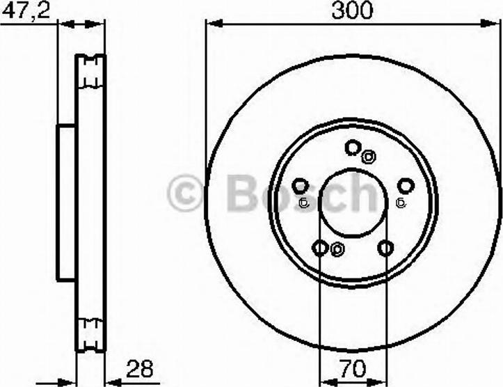 BOSCH 0 986 479 032 - Disque de frein cwaw.fr