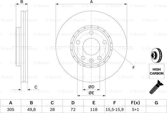 BOSCH 0 986 479 078 - Disque de frein cwaw.fr