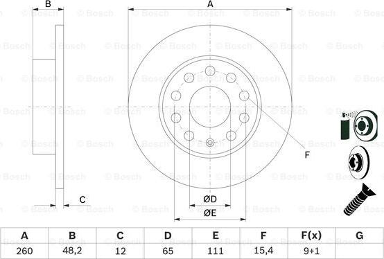 BOSCH 0 986 479 155 - Disque de frein cwaw.fr