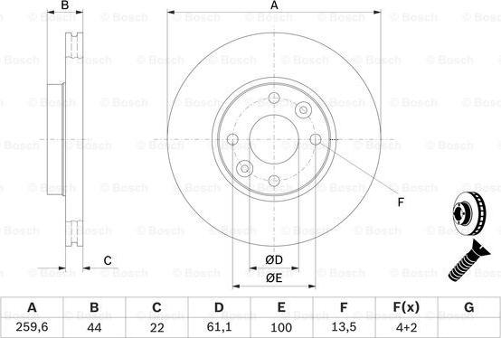 BOSCH 0 986 479 B73 - Disque de frein cwaw.fr