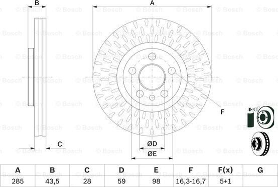 BOSCH 0 986 479 114 - Disque de frein cwaw.fr