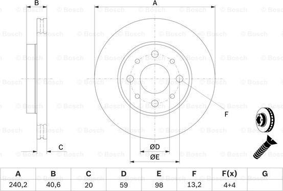 BOSCH 0 986 479 121 - Disque de frein cwaw.fr